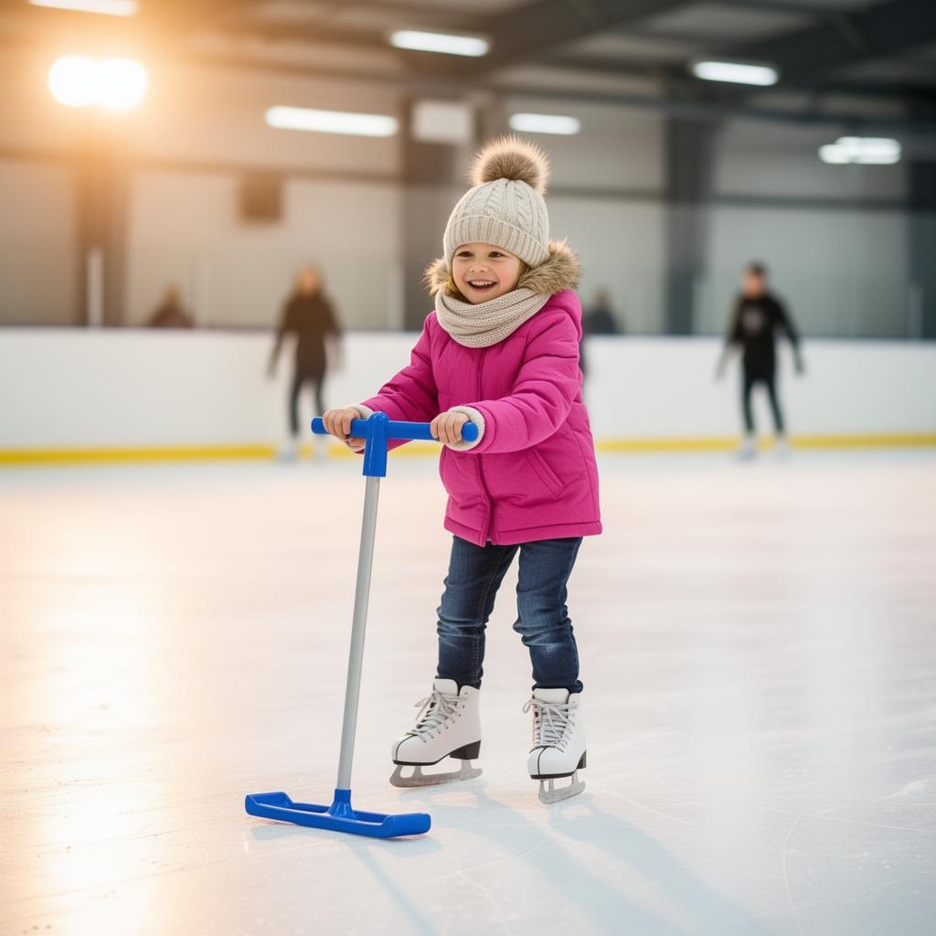 Child learning to skate